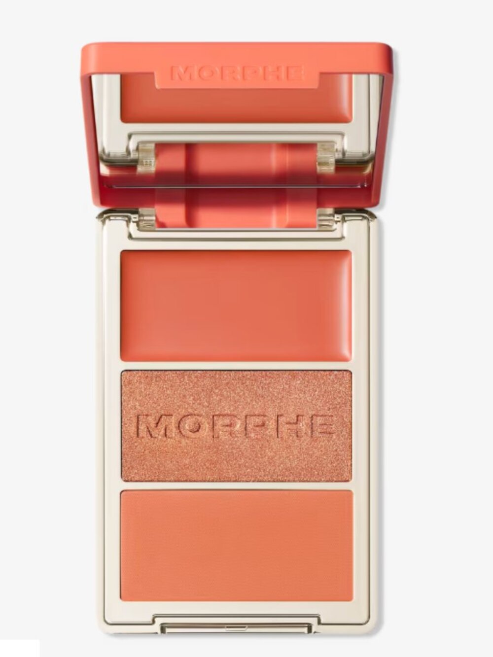 Morphe Cheek Thrills Multi-Finish Face Trio | Poolside Spritz (tangerine) | NEW
